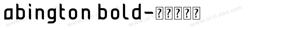 abington bold字体转换
